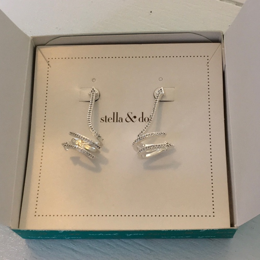 Stella & Dot Pave Arrow Ear Cuff Earrings